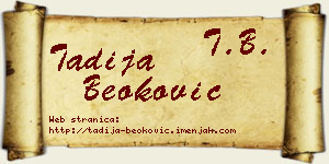 Tadija Beoković vizit kartica